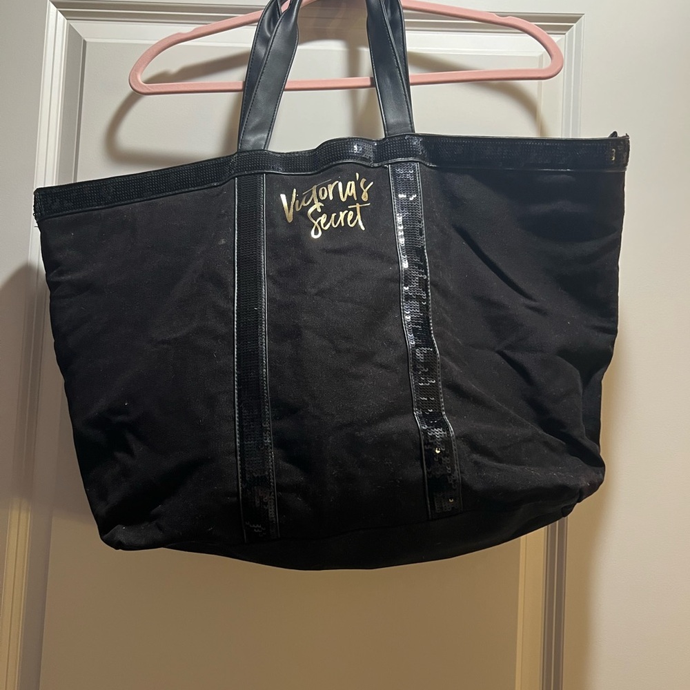 Victoria's Secret Black and Gold Tote